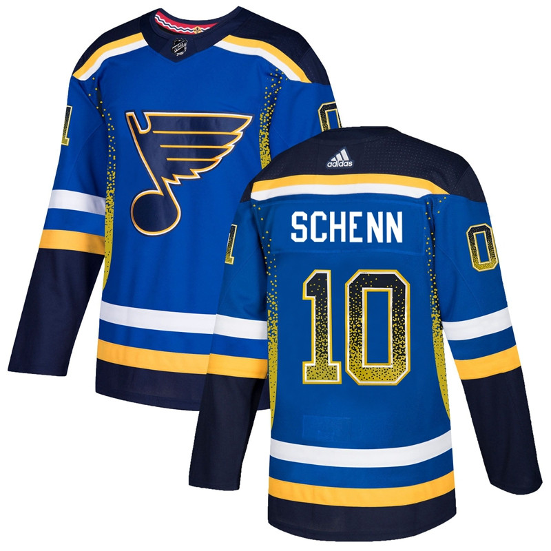 Blues 10 Brayden Shenn Royal Drift Fashion  Jersey