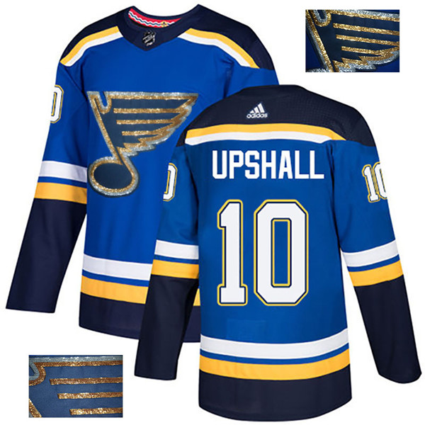 Blues 10 Scottie Upshall Blue Glittery Edition  Jersey