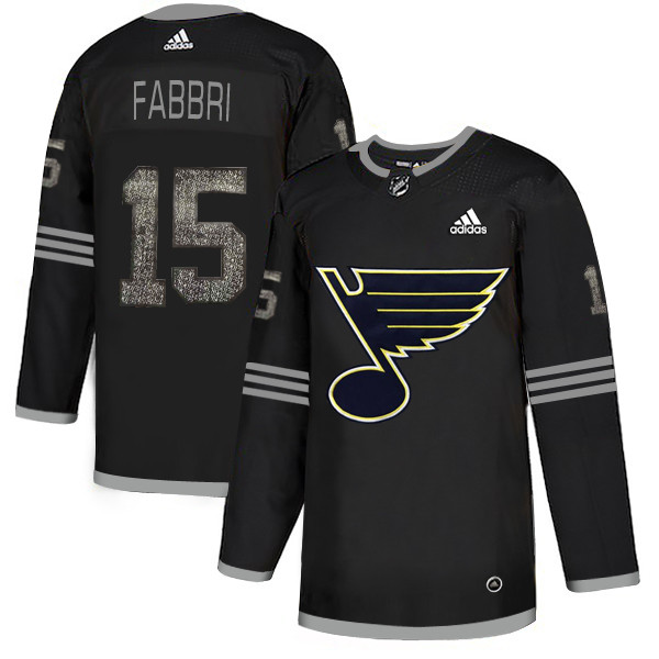 Blues 15 Robby Fabbri Black Shadow  Jersey