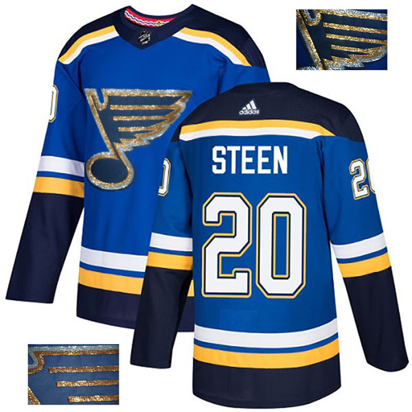 Blues 20 Alexander Steen Blue Glittery Edition  Jersey