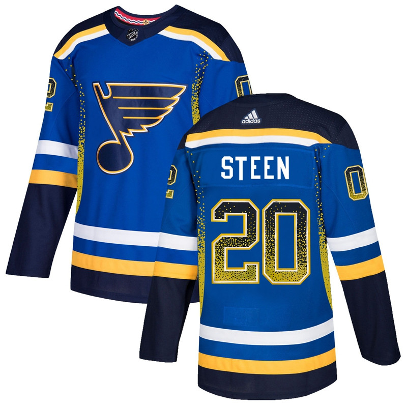 Blues 20 Alexander Steen Royal Drift Fashion  Jersey