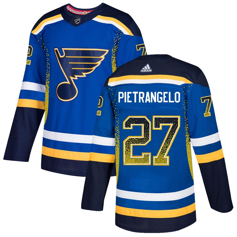 Blues 27 Alex Pietrangelo Royal Drift Fashion  Jersey