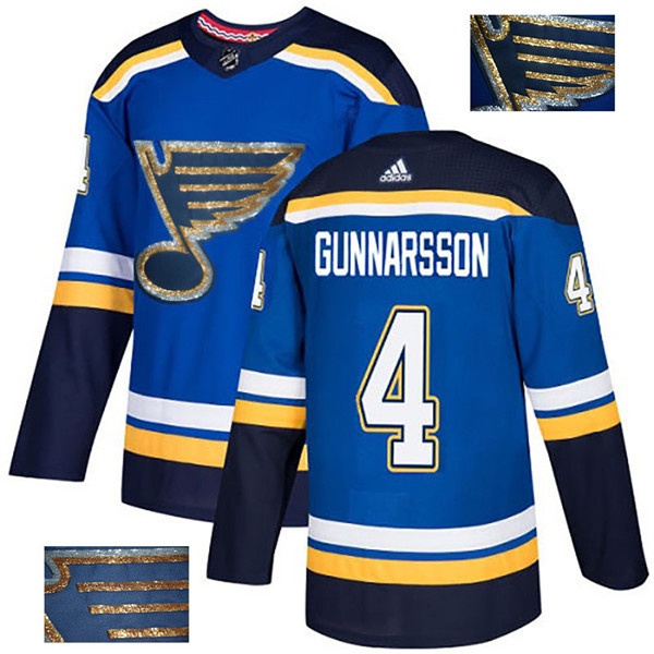 Blues 4 Carl Gunnarsson Blue Glittery Edition  Jersey