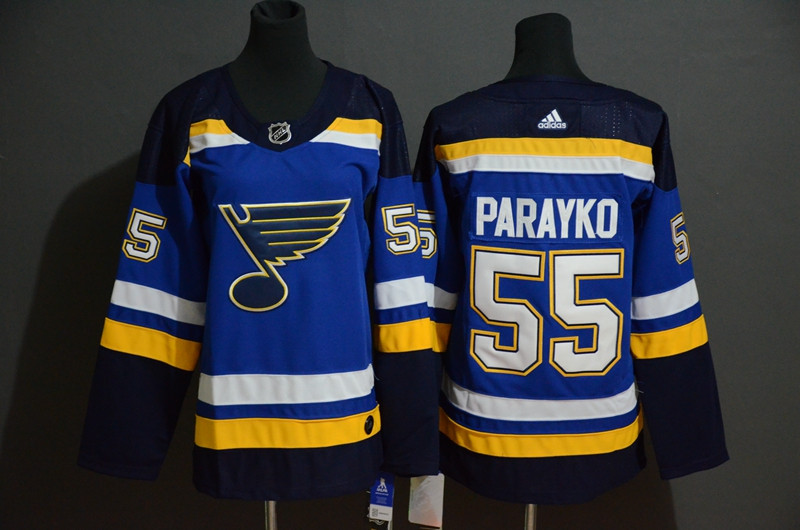 Blues 55 Colton Parayko Blue Adidas Jersey