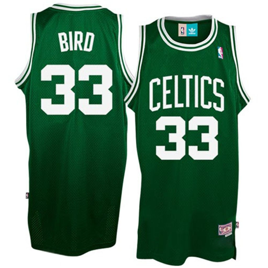 Boston Celtics #33 Larry Bird Green Hardwood Classics Throwback Swingman Jersey