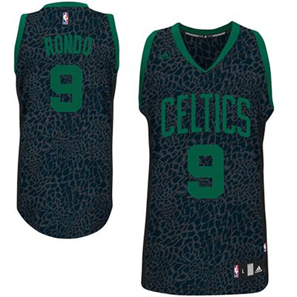 Boston Celtics 9 Rajon Rondo Crazy Light Leopard Swingman Jersey