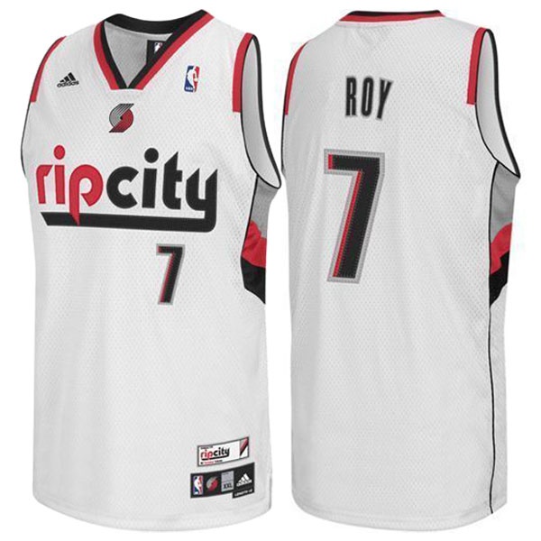 Portland Trail Blazers #7 Brandon Roy Rip City Swingman White Jersey