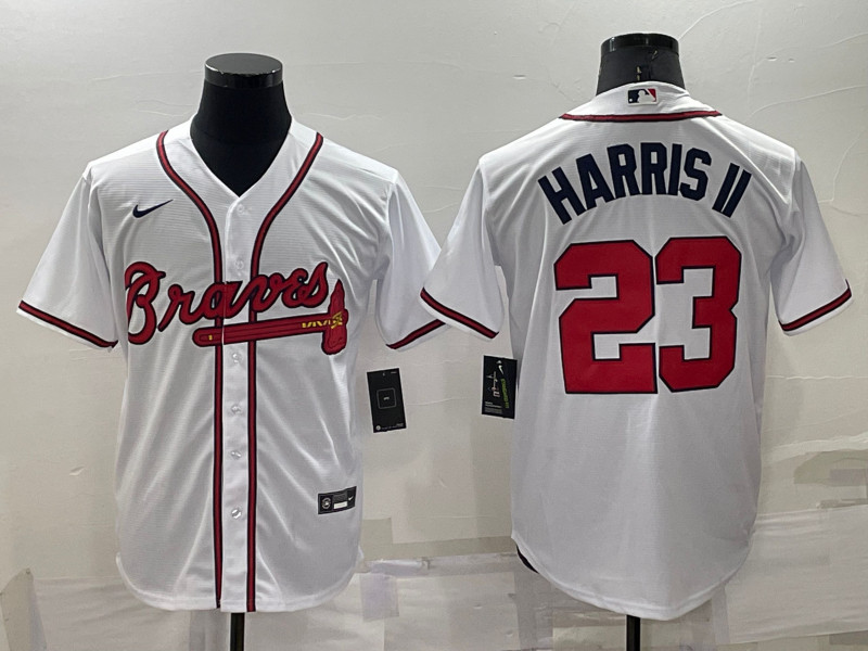 Braves 23 Michael Harris II White Nike Cool Base Jersey