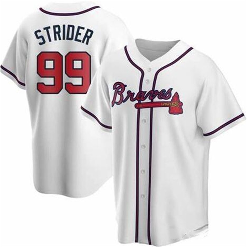 Braves 99 Spencer Strider White Cool Base Jersey