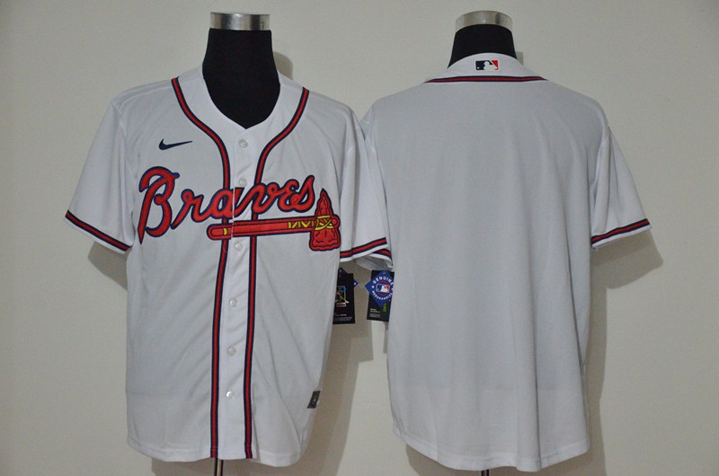 Braves Blank White Nike 2020 Cool Base Jersey