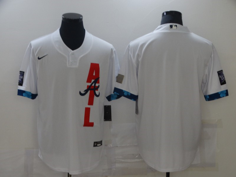 Braves Blank White Nike 2021 MLB All Star Cool Base Jersey