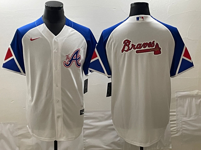 Braves Blank White Nike 2023 City Connect Cool Base Jersey