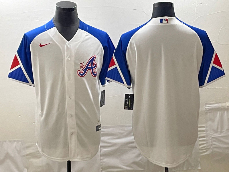 Braves Blank White Nike 2023 City Connect Cool Base Jerseys