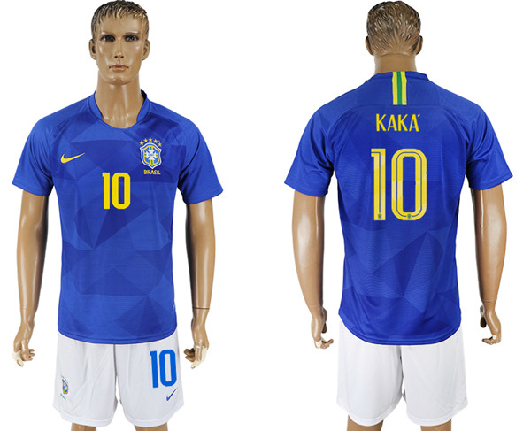 Brazil 10 KAKA Away 2018 FIFA World Cup Soccer Jersey