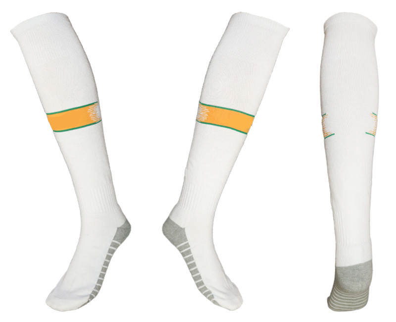 Brazil White Youth Thailand Soccer Socks