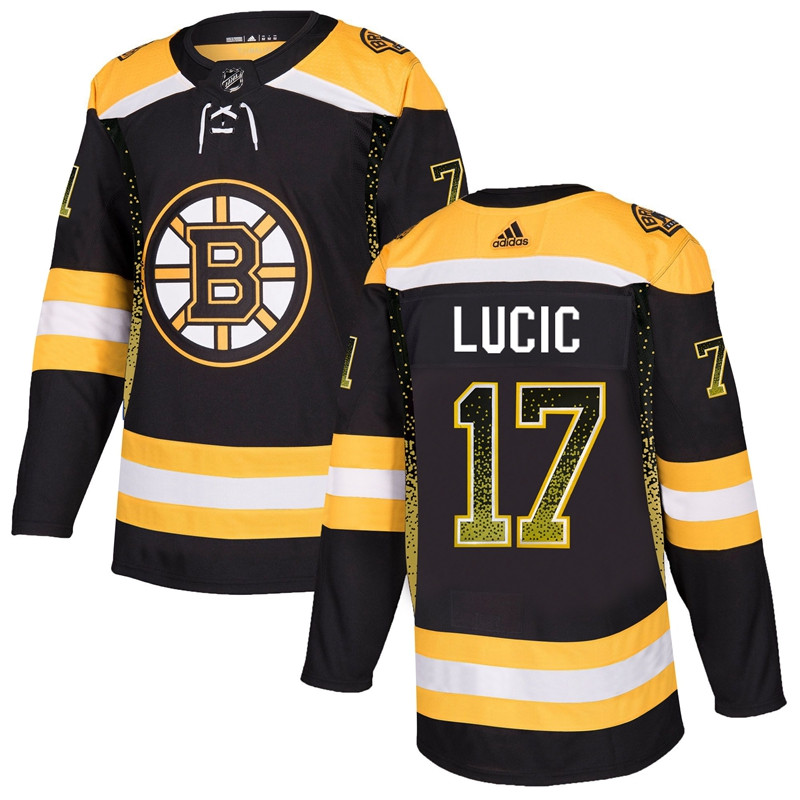 Bruins 17 Milan Lucic Black Drift Fashion  Jersey