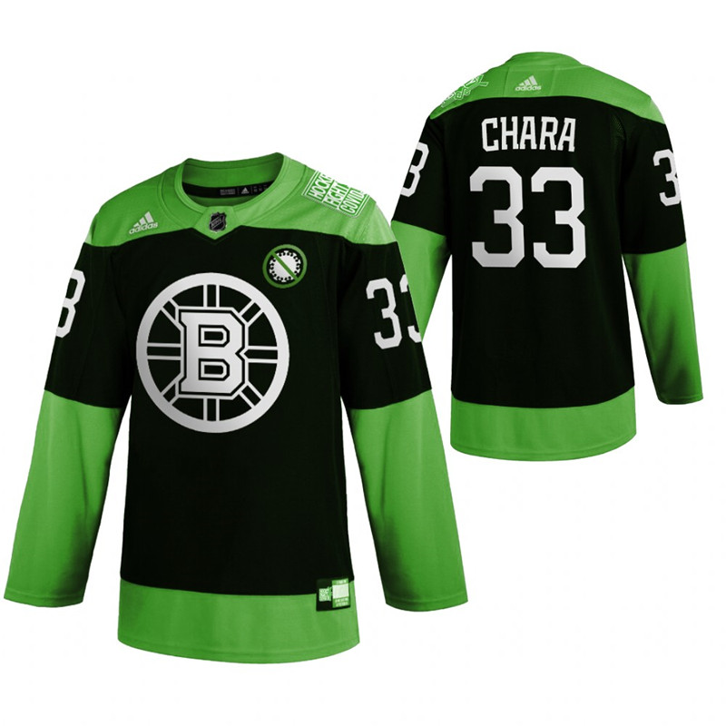 Bruins 33 Zdeno Chara Green 2020 Adidas Jersey