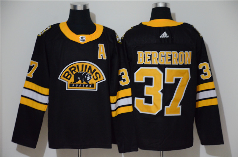 Bruins 37 Patrice Bergeron Black 3rd Adidas Jersey