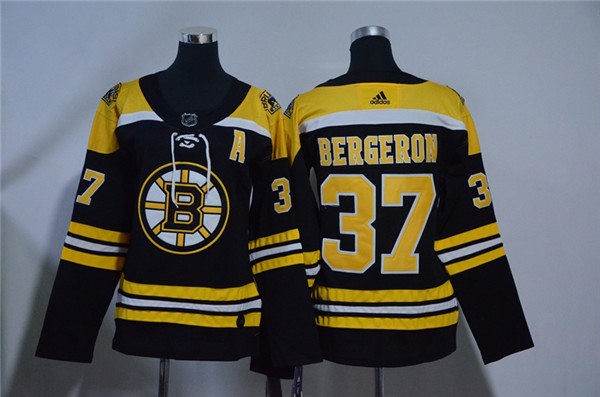 Bruins 37 Patrice Bergeron Black Women  Jersey