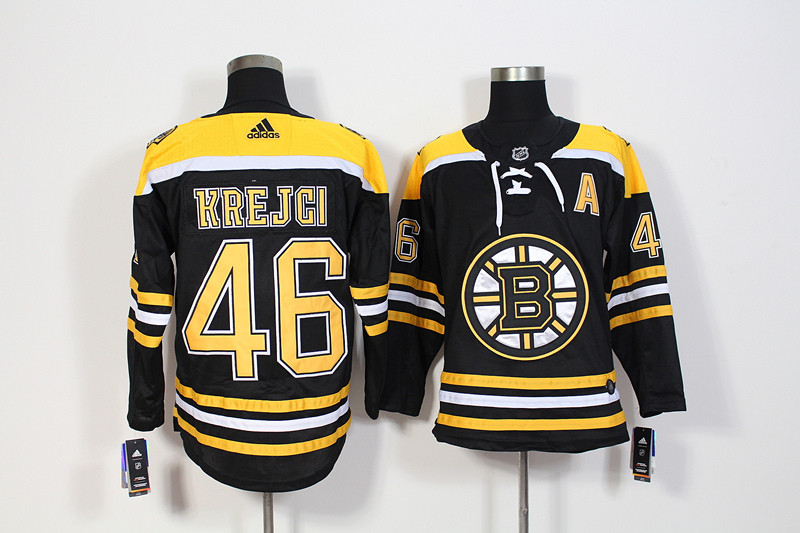 Bruins 46 David Kerjci Black  Jersey