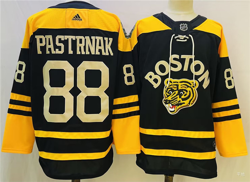 Bruins 88 David Pastrnak Black 2023 Winter Classic Adidas Jersey