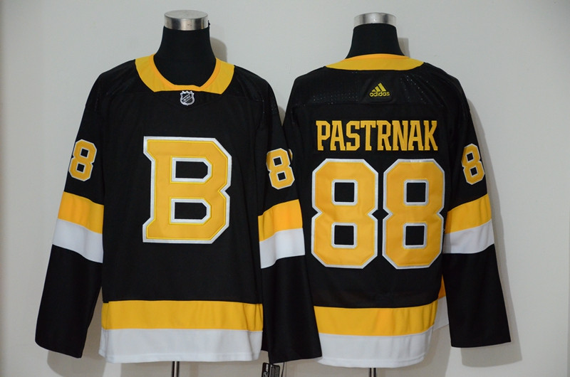 Bruins 88 David Pastrnak Black Adidas Jersey