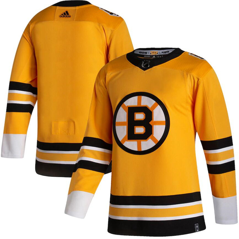 Bruins Blank Yellow 2020 21 Reverse Retro Adidas Jersey