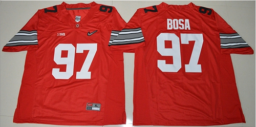 Buckeyes 97 Joey Bosa Red Diamond Quest Stitched NCAA Jersey