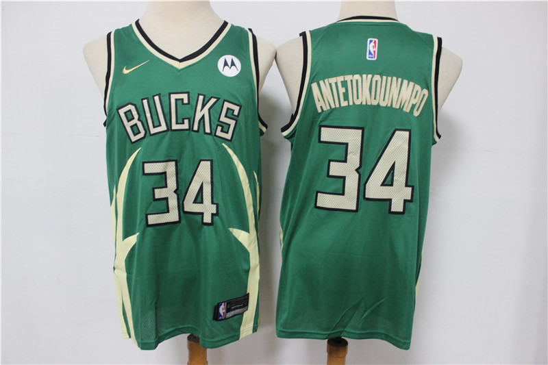 Bucks 34 Giannis Antetokounmpo Green Nike 2021 Earned Edition Swingman Jersey