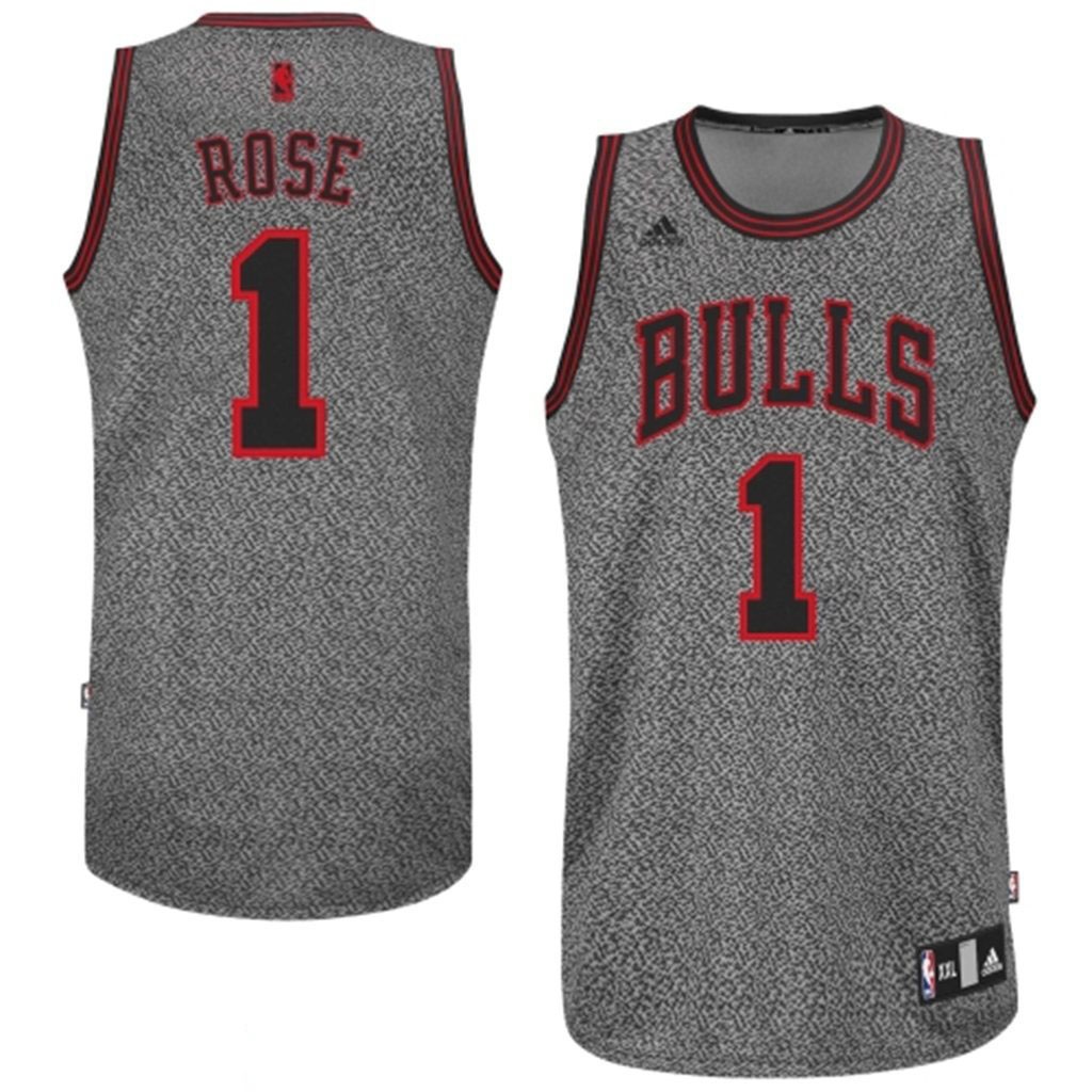 Chicago Bulls #1 Derrick Rose Static Fashion Swingman Jersey