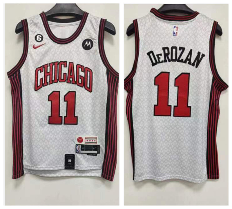 Bulls 11 DeMar DeRozan White Nike 2022 23 City Edition Swingman Jersey