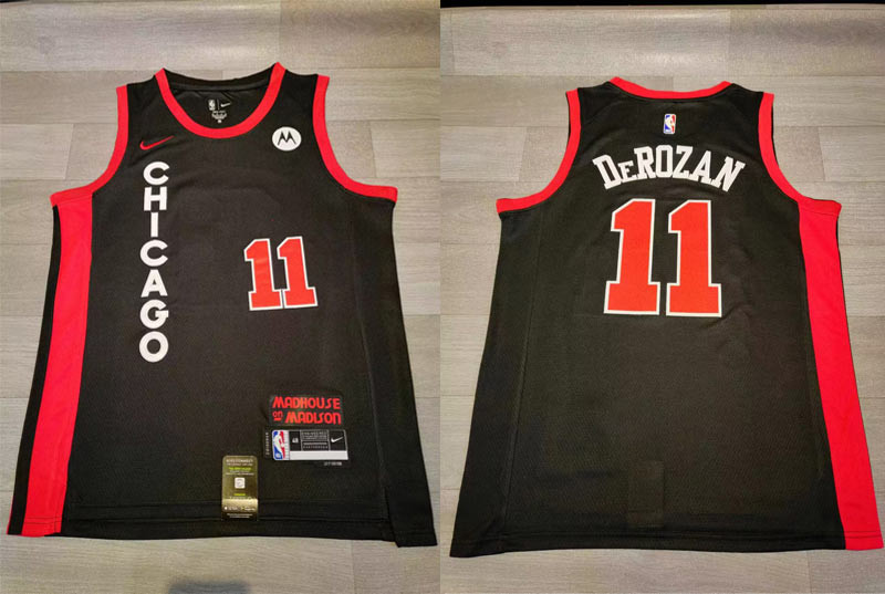 Bulls 11 Demar Derozan Black Nike 2023 24 City Edition Swingman Jersey