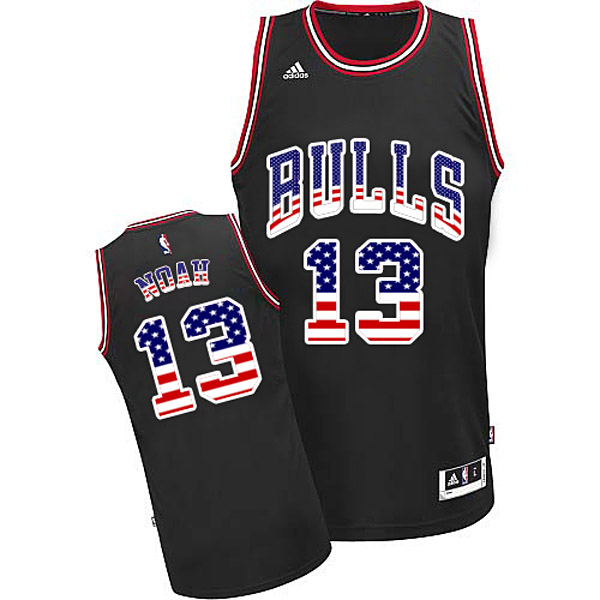 Chicago Bulls #13 Joakim Noah 2015 American flag Special Editon Jersey