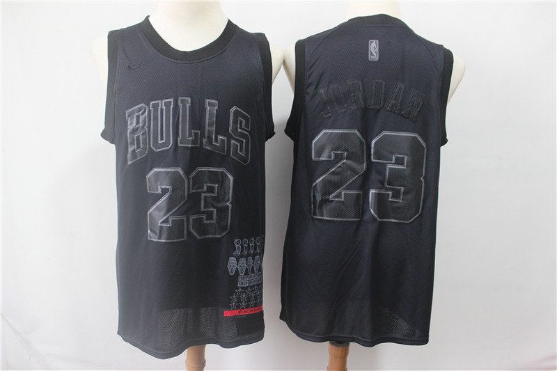 Bulls 23 Michael Jordan Black Nike Swingman MVP Jersey