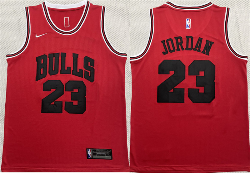 Bulls 23 Michael Jordan Red Nike Swingman Jersey