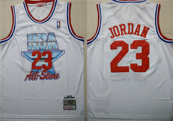 Bulls 23 Michael Jordan White 1992 1993 All Star Hardwood Classics Jersey