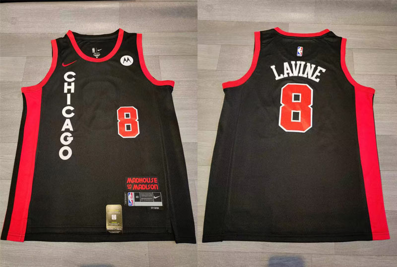 Bulls 8 Zach LaVine Black Nike 2023 24 City Edition Swingman Jersey