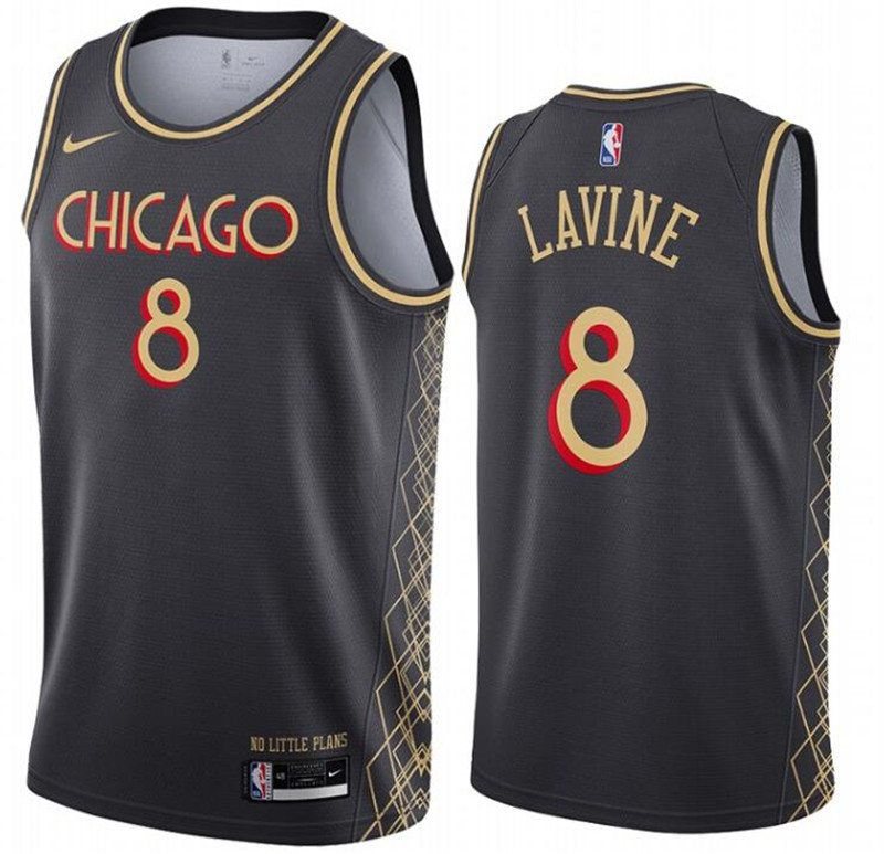 Bulls 8 Zach Lavine Black 2020 21 City Edition Nike Swingman Jersey