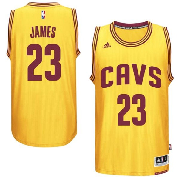 Cleveland Cavaliers #23 LeBron James 2014 15 New Swingman Alternate Gold CAVS Jersey