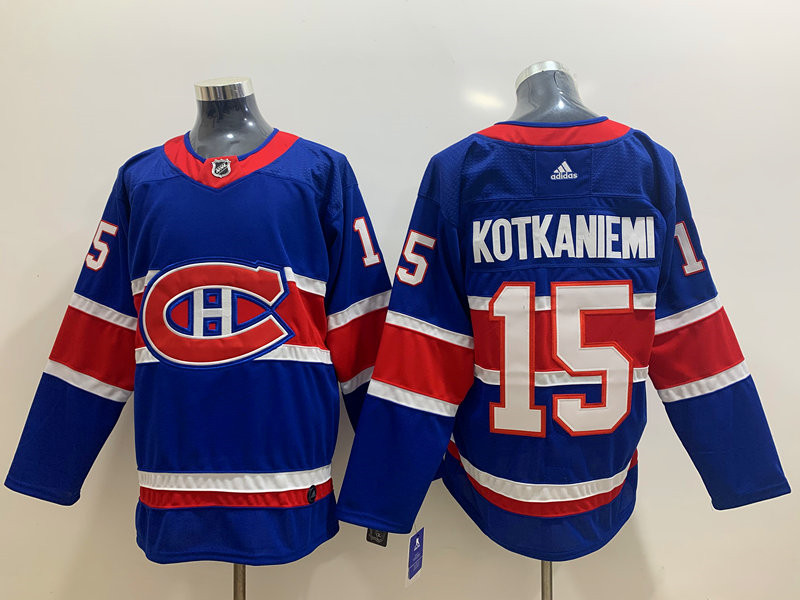 Canadiens 15 Jesperi Kotkaniemi Blue 2020 21 Reverse Retro Adidas Jersey