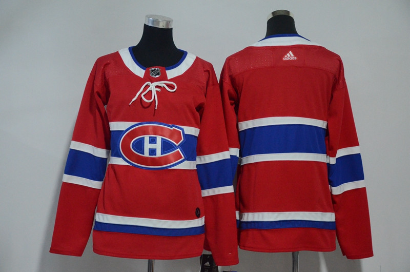 Canadiens Blank Red Women  Jersey