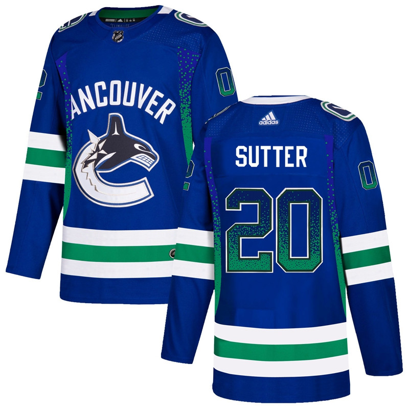 Canucks 20 Brandon Sutter Blue Drift Fashion  Jersey