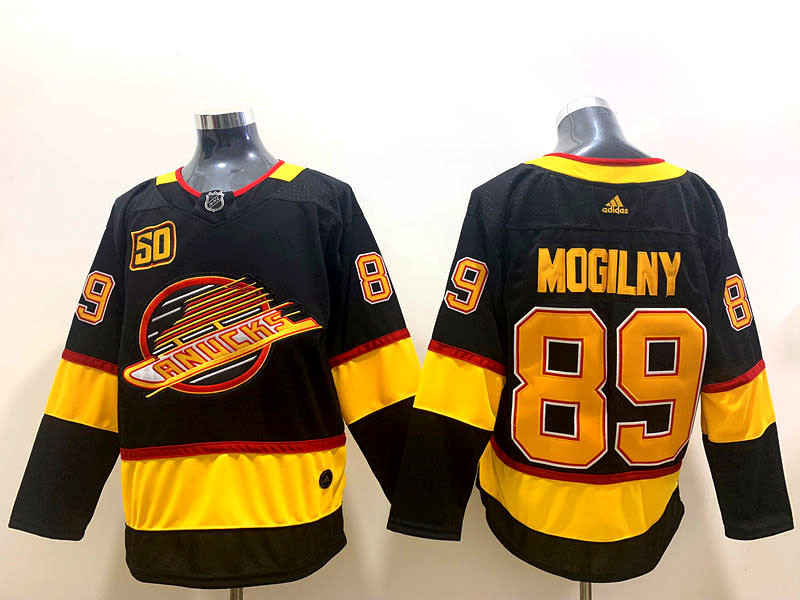 Canucks 89 Alexander Mogilny Black 50th Anniversary Adidas Jerseys