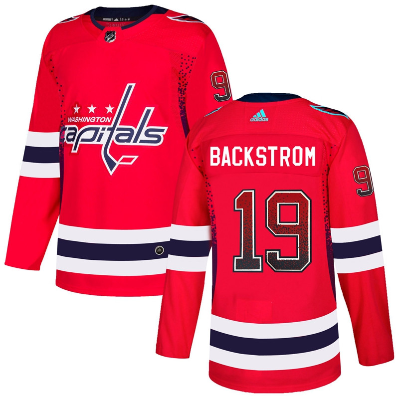 Capitals 19 Nicklas Backstrom Red Drift Fashion  Jersey