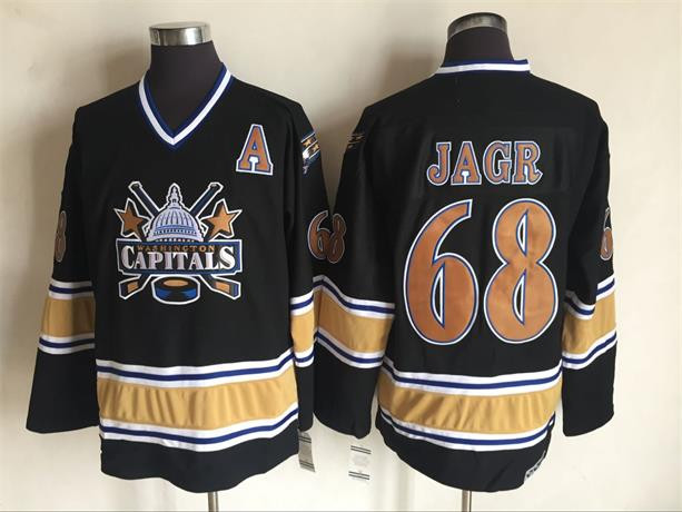 Capitals 68 Jaromir Jagr Black CCM Jersey