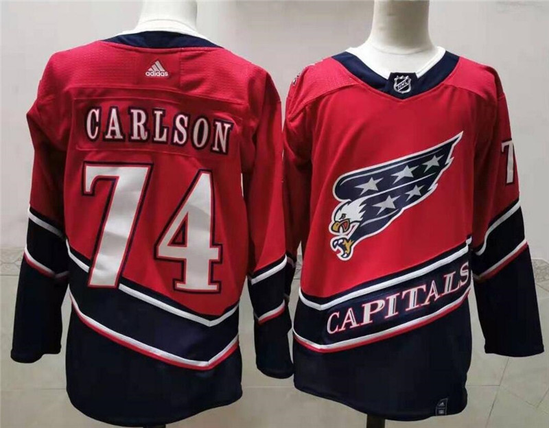 Capitals 74 John Carlson Red 2020 21 Reverse Retro Adidas Jersey
