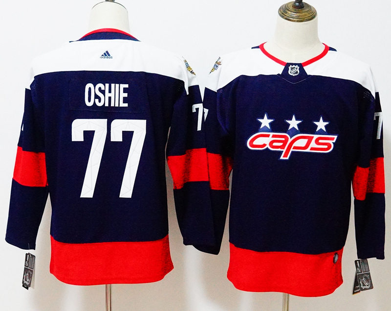 Capitals 77 T.J. Oshie Navy Youth 2018 Stadium Series  Jersey