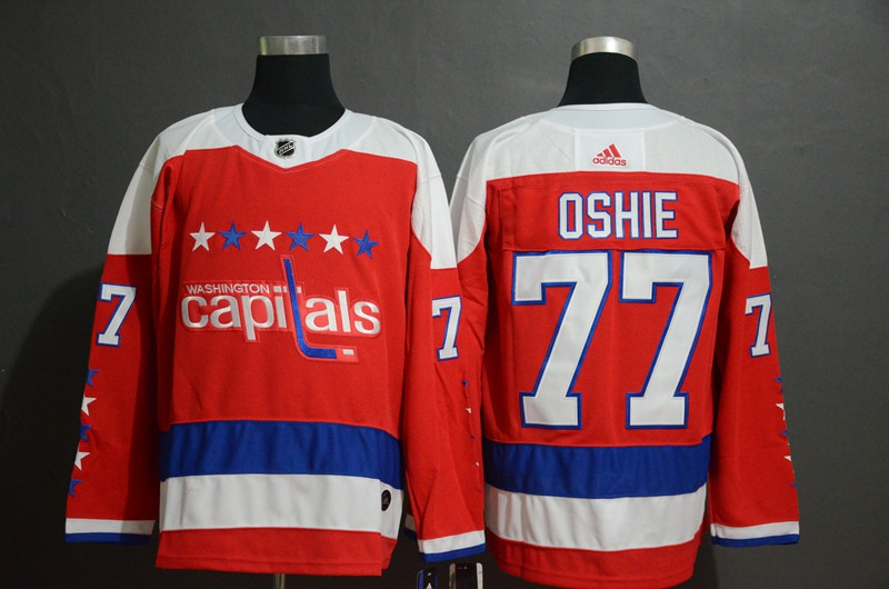 Capitals 77 T.J. Oshie Red Breakaway  Jersey