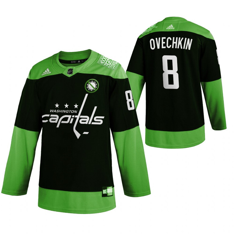 Capitals 8 Alexander Ovechkin Green 2020 Adidas Jersey