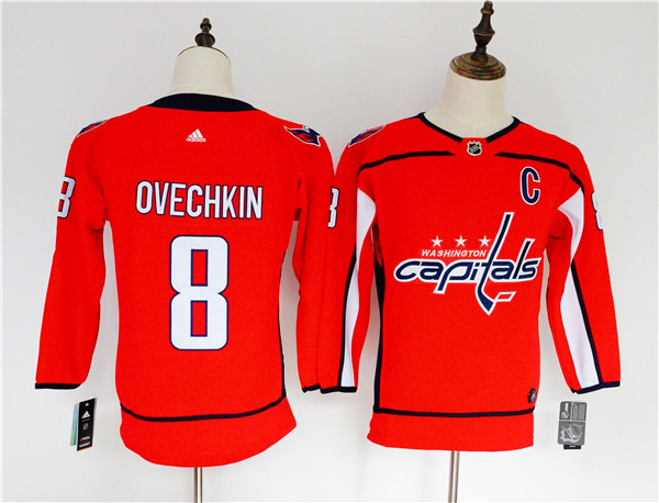 Capitals 8 Alexander Ovechkin Red Women  Jersey